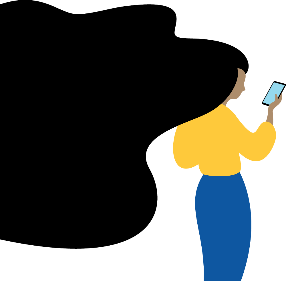 Illustration Girl Phone